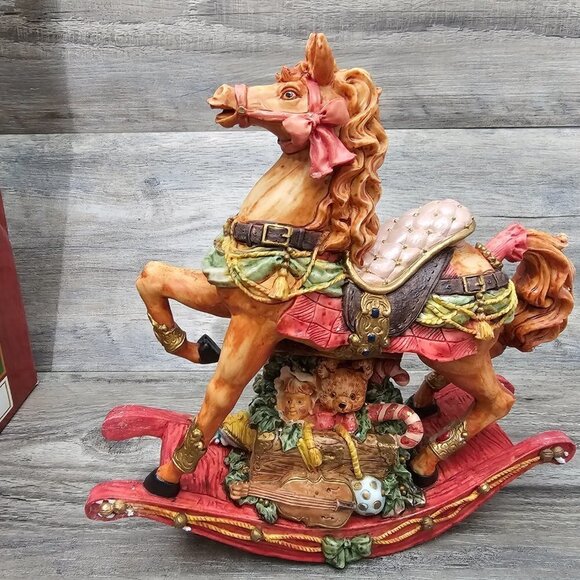 Windsor Collection Musical Christmas Rocking Horse Decor In Box - Picture 14 of 14